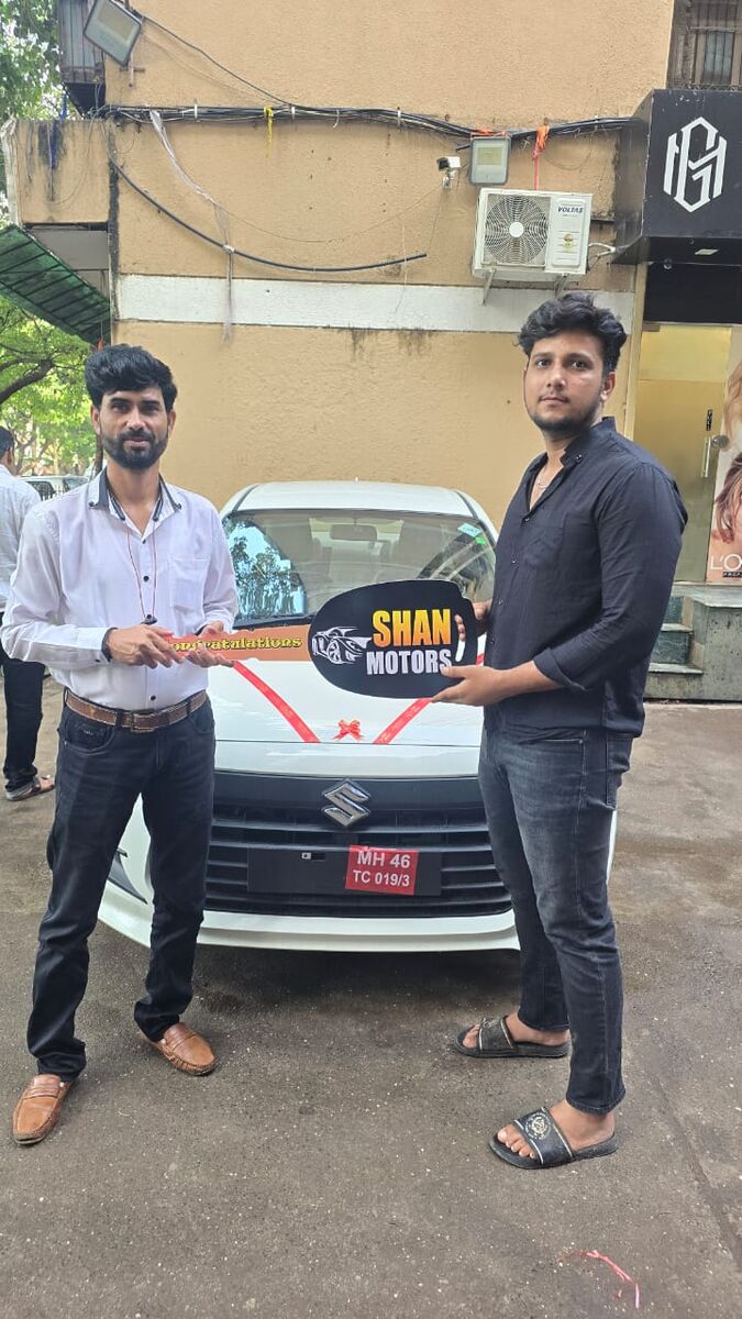 Happy customer with new car